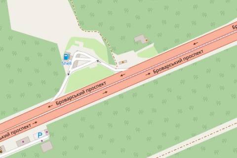 Billboard B in Kyiv, 3x6  Brovars'kij prosp., perehr. z avtodorogou Kiiv-Cernigiv-Novi-Arilovici (na viizdi z Brovariv) scheme