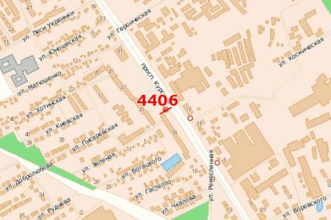 Billboard A in Sumi, 3x6  Peremogi prosp. (Kurs'kij prosp.), 39 scheme