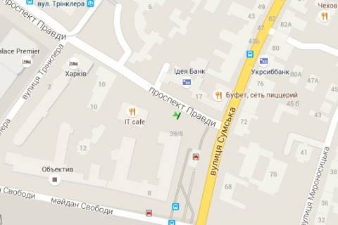 Citylight A in Kharkiv, 1.2x1.8  Nezaleznosti prosp. (Pravdi prosp.) - Sums'ka st., (zupinka) No2 scheme