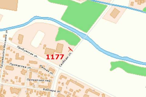 Billboard B in Khmelnitsky, 3x6  Svobodi st. - Pribuz'ka st. scheme