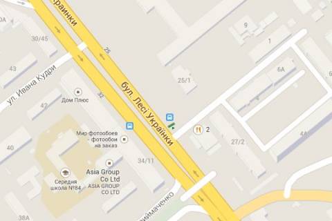 Citylight A in Kyiv, 1.2x1.8  Lesi Ukrainki bul'v., 27___zupinka gromads'kogo transportu scheme