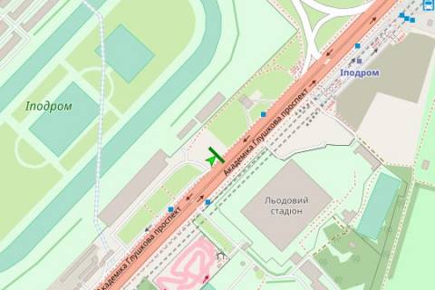 Billboard B in Kyiv, 3x6  Akademika Gluskova prosp., 12 (u napramku Goloseevskogo prosp.) scheme