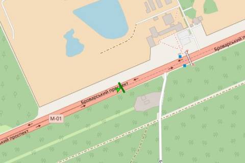 Billboard A in Vasylivka, 6x3  Brovars'kij prosp., na rozpodiluvaci No6 (v napramku Brovariv) scheme