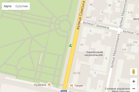 Citylight A in Kharkiv, 1.2x1.8  Sums'ka st., 35 (No3) scheme