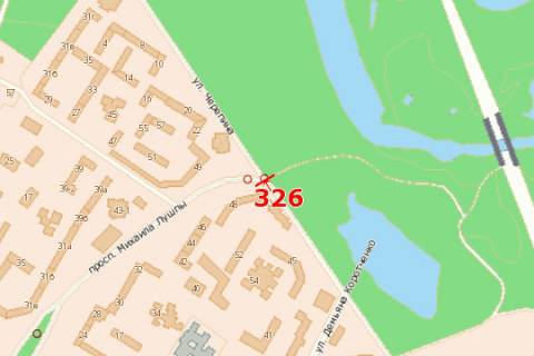 Billboard B in Sumi, 3x6  Geroiv Krut st. - Mihajla Luspi prosp. scheme