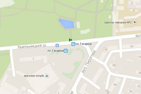 Backlight A in Vinnytsia, 1.2x1.8  Uria Gagarina pl. - Hmel'nic'ke sose scheme