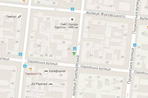 Citylight B in Odessa, 1.2x1.8  Risel'evs'ka st., 28 scheme