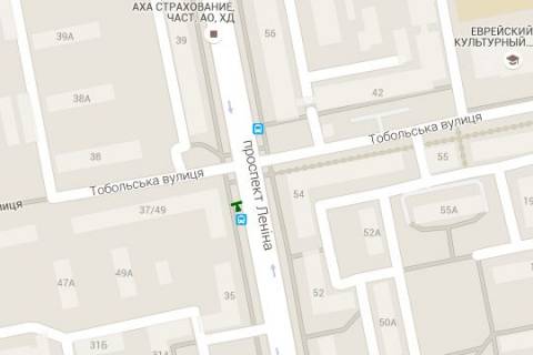 Citylight B in Kharkiv, 1.2x1.8  Nauki prosp. (Lenina prosp.) - Tobol's'ka st., (zupinka) No1 scheme