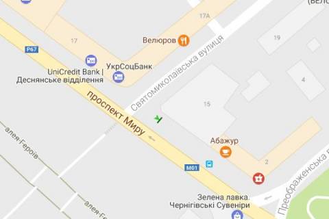 Backlight B in Chernihiv, 1.2x1.8  Miru prosp., 15 scheme