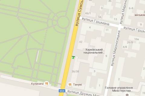 Citylight A in Kharkiv, 1.2x1.8  Sums'ka st., 40 scheme