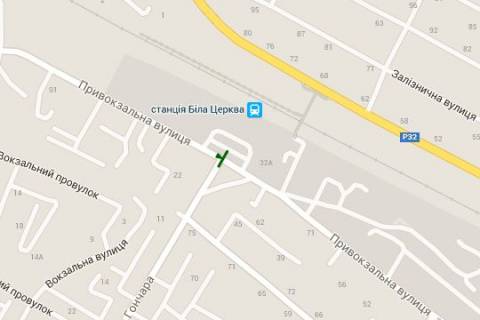 Billboard B in Bila Tserkva, 3x6  Privokzal'na st. - Olesa Goncara st. (60-ricca Zovtna st.) scheme