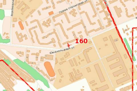 Billboard A in Chernivtsi, 3x6  Pivdennokil'ceva st., 25 scheme