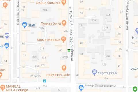 Citylight B in Kyiv, 1.2x1.8  Velika Vasil'kivs'ka st., 46  scheme