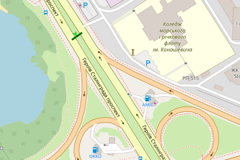 Video Billboard A in Kyiv, 8x4  Volodimira Ivasuka prosp. (Geroiv Stalingrada prosp.),  2 G, rozpodiluvac (u napramku Gavans'kogo mostu) - 368281 scheme