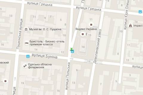 Citylight B in Odessa, 1.2x1.8  Pol's'kij uzviz - Bunina st., 10 scheme