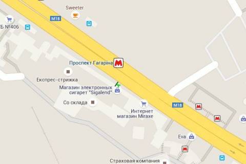 Citylight B in Kharkiv, 1.2x1.8  Vernads'kogo st. - Gagarina prosp., (No2) scheme