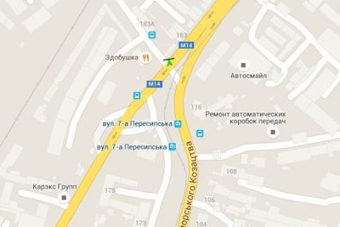 Billboard B in Odessa, 3x6  Atamana Golovatogo st. - 7-ma Peresips'ka st. - Cornomors'kogo Kozactva st. - Mikolaivs'ka doroga (prava) scheme