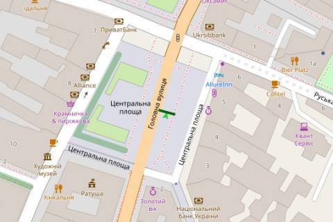 Scrolller, Scroll A in Chernivtsi, 1.2x1.8  Центральна пл., (№2) - Головна вул. - 109314 scheme