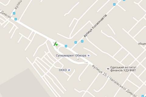 Billboard B in Vasylivka, 3x6  Inglezi st. (25-oi Capaevs'koi Divizii st.), 12 - Kosmonavtiv st. scheme