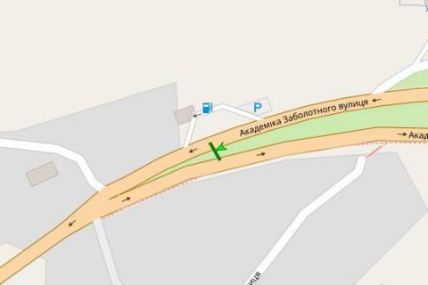 Billboard A in Kyiv, 3x6  Akademika Zabolotnogo st., na rozpodiuvaci (u napramku Odes'koi pl.) scheme