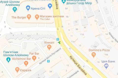 Citylight B in Kyiv, 1.2x1.8  Basejna st., 10 scheme