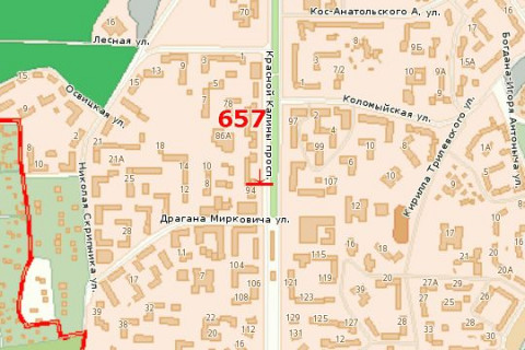 Billboard A in Vasylivka, 3x6  Cervonoi Kalini prosp., 92 scheme
