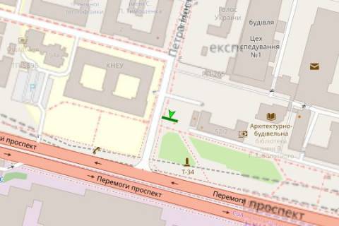 Billboard B in Kyiv, 3x6  Berestejs'kij prosp. - Nesterova st., 96m vid perehresta (KNEU im V.Get'mana) (u napramku prosp.Peremogi) scheme