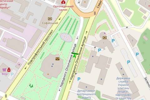 Citylight B in Kyiv, 1.2x1.8  Svatoslava Horobrogo st., 3, rozpodiluvac scheme