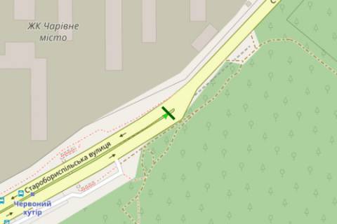 Backlight A in Kyiv, 8x4  Staroborispil's'ka st., bila metro Cervonij hutir scheme