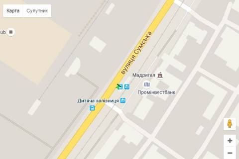 Citylight A in Kharkiv, 1.2x1.8  Sums'ka st., 132 (zupinka "Ditaca zaliznica") scheme