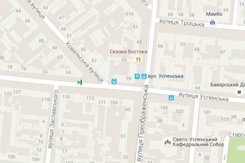 Citylight B in Odessa, 1.2x1.8  Uspens'ka st., 72 - Kuznecna st. scheme