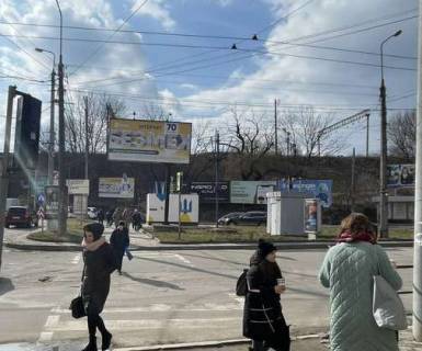 Billboard A in Ternopil, 3x6  Zbaraz'ka st. - Brodivs'ka st. (v centr) Photo 1