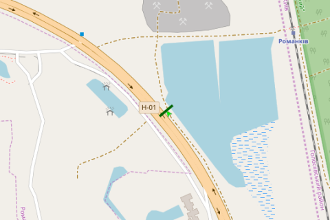 Billboard A in Trasy Kiev, 3x6  Київ - Обухів, 12км + 750м до Києва (у напрямку  Києва (ресторан "Край Рай")) scheme