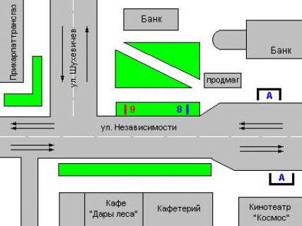 Backlight A in Ivano-Frankivsk, 1.2x1.8  Nezaleznosti st. - Suheviciv st. scheme