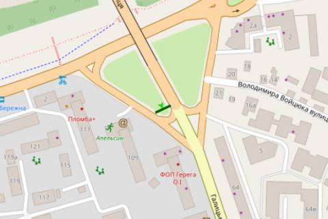 Billboard A in Ivano-Frankivsk, 3x6  Galic'ka st., 109 scheme