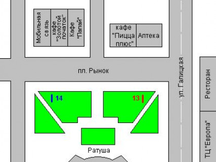 Backlight A in Ivano-Frankivsk, 1.2x1.8  Rinok pl., 6 scheme