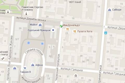 Citylight A in Odessa Deribasivska st., 23 - Cervonij prov. scheme