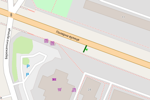 Billboard B in Vasylivka, 3x6  Polarna st. - Berezans'ka st. (v napramku Sevcenko Tarasa pl. ) scheme