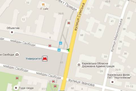 Backlight A in Vasylivka, 1.2x3.6  Sums'ka st., 39 - Svobodi pl., (kolona) (storona V) scheme