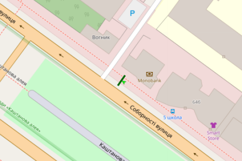 Citylight A in Poltava, 1.2x1.8  Sobornosti st., 64 (No2) scheme
