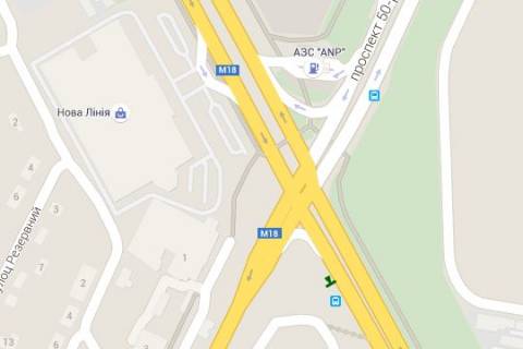 Non-Standard A in Kharkiv, 1.2x1.8  Гагаріна просп. - Мерефянське шосе, (зупинка) scheme