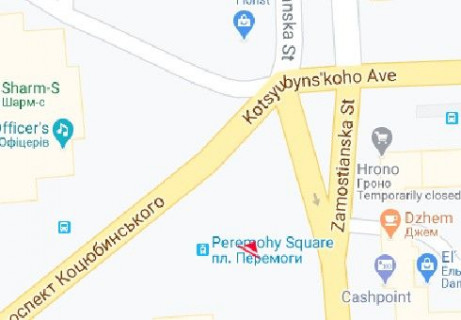 Scrolller, Scroll A in Vinnytsia, 2.3x3.14  Коцюбинського просп. - Замостянська вул. (50-річчя Перемоги бульв.) - 654612 scheme