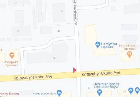 Scrolller, Scroll A in Vinnytsia, 2.3x3.14  Коцюбинського просп., 42 - Олександра Довженка вул. (Ленінградська вул.) - 615937 scheme