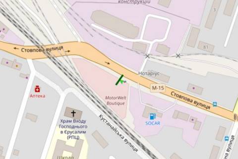 Video Billboard B in Odessa, 2.3x3.5  вул. Столбова 85/2 (СТО TIRE SERVISE) (576х336) - 580904 scheme