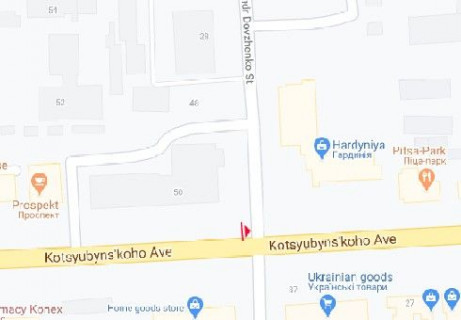 Scrolller, Scroll A in Vinnytsia, 2.3x3.14  Коцюбинського просп., 42 - Олександра Довженка вул. (Ленінградська вул.) - 654633 scheme