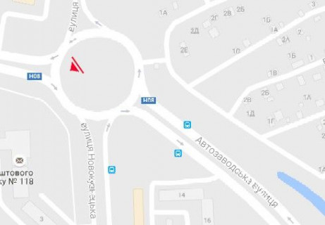 Prismatron, Prism B in Zaporizhzhya, 3x6  Автозаводська вул. —  Володимира Українця  вул. - 654968 scheme