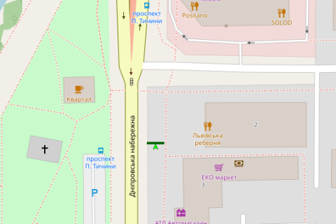 Scrolller, Scroll A in Kyiv, 2.3x3.14  Дніпровська наб., №3 "ТРЦ Silver Breeze" - Павла Тичини просп. (направл. Мост Патона) - 109246 scheme