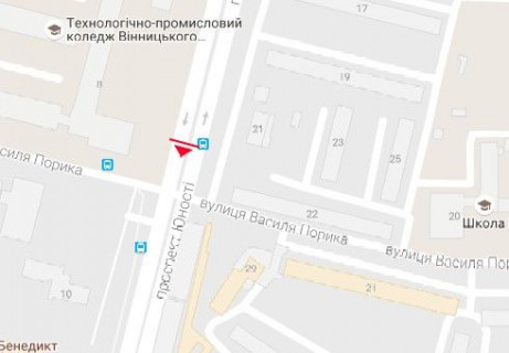 Prismatron, Prism A in Vinnytsia, 3x6  Юності просп., 8 - Василя Порика вул. (Порика Василя вул.) - 654602 scheme