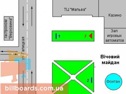Citylight B in Ivano-Frankivsk, 1.2x1.8  Незалежності вул., 3 scheme