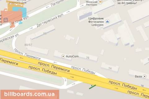 Billboard A in Monastiriska, 3x6  м. Монастириськ, в'їзд в місто, в напрямку Ів.-Франківська, Буковеля scheme